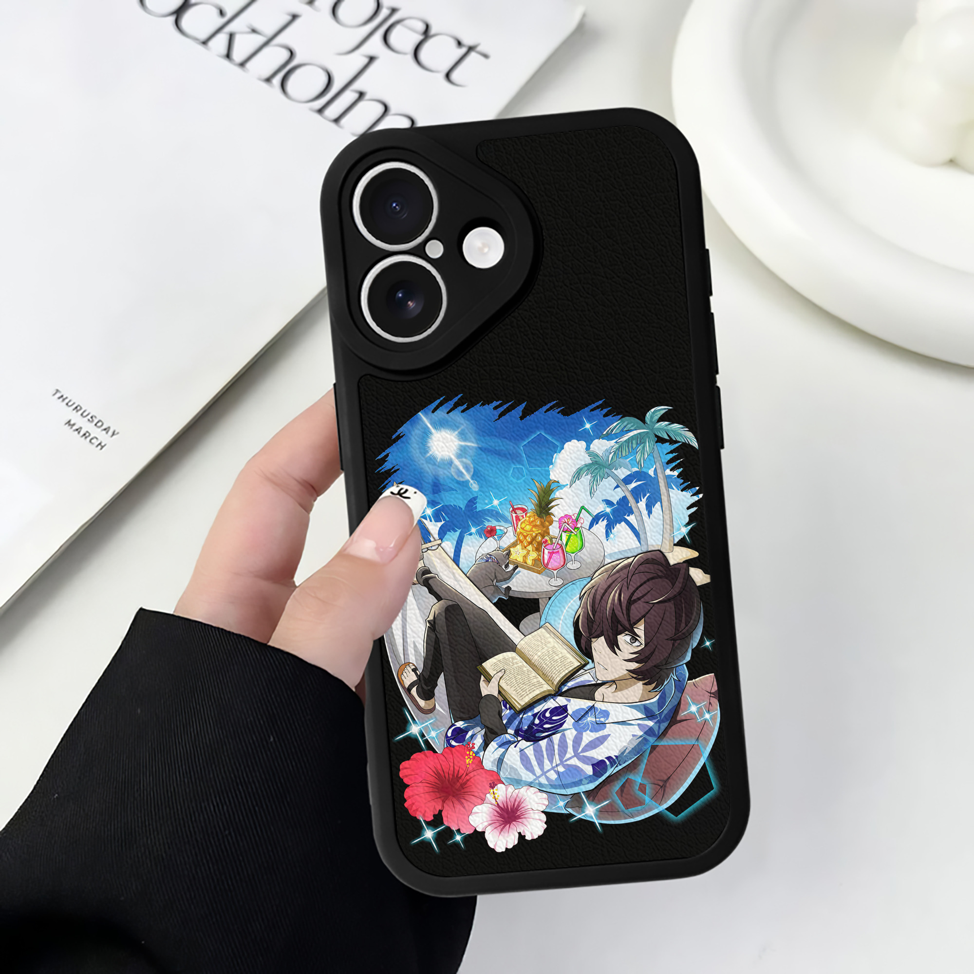 （画像用） 文豪ストレイドッグス Bungo Stray Dogs 【iPhone 16シリーズ対応】シリコンスマホケース（レザー調） 材質：シリコン